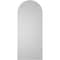 Ekena Millwork Round Top Surface Mount PVC Gable Vent: Non-Functional, w/ 3-1/2"W x 1"P Standard Frame, 16"W x 38"H GVPRT16X3801SN - alternate 3